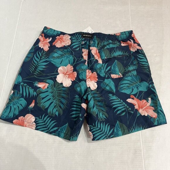 Surf Cruz‎ M XL Swim Trunks Quick Dry Beach Swim Shorts Mesh Lining Tropical - Picture 1 of 9